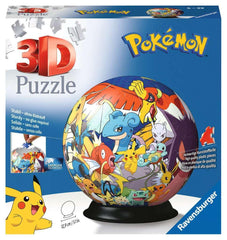 Ravensburger bola Pokémon vista frontal mostrando personajes y colores vibrantes