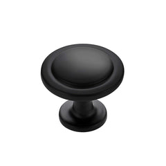 Ravinte matte black knob front view showing clean design and easy grip