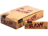 Raw Unrefined Classic frontal de la caja mostrando 24 paquetes y presentación práctica