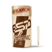 RAW cono frontal en envase que muestra protección y transporte