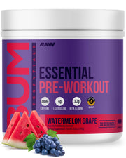 RAW front tub showing watermelon grape label and clear ingredient list benefit clarity