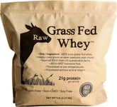 Raw Organic Whey frente del paquete mostrando etiqueta clara y beneficio de pureza