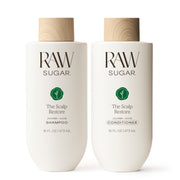 Raw Sugar frente del envase del pack que muestra los frascos y beneficios