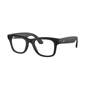 Ray‑Ban Meta Wayfarer front view showing matte black frame and classic silhouette, stylish comfort