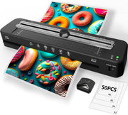 Raycial front view of 13 inch laminator showing slim profile and feeding slot for fast use