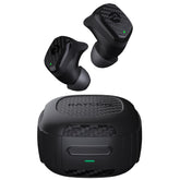 Raycon Impact earbuds front view showing rugged design and brand confidence