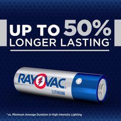 RAYOVAC etiqueta con especificaciones y voltaje, información clara útil