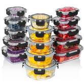 Razab front view of full 30-piece set showing organized containers and lids, convenient storage