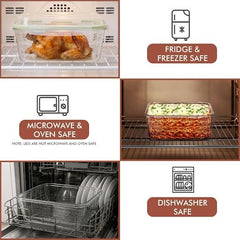 Razab glass dish baking lasagna in oven, borosilicate glass for direct baking benefit