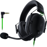 Razer BlackShark V2 X vista frontal mostrando diseño cerrado y confort