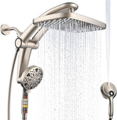 Razime front view of 12-inch rain head showing full coverage benefit