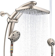 Razime front view of 12-inch rain head showing full coverage benefit