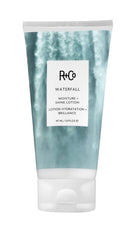 R+Co frasco frontal mostrando diseño y beneficio de brillo
