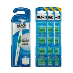 Reach empaque frontal del kit con recambios mint y beneficio de conveniencia