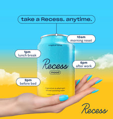 Recess Tropical Bliss ingredientes: piña, maracuyá, magnesio, L-teanina