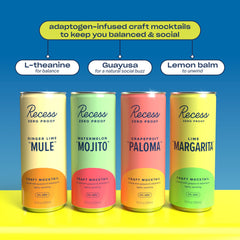 Recess close-up of fruit flavor labels highlighting real ingredients benefit