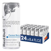 Red Bull Coconut Edition front packaging showing flavor and 24-pack convenience