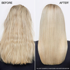 Redken All Soft texture on hand showing lightweight cream-gel and instant slip