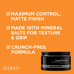 Redken Brews textura cerca para ver acabado mate y agarre