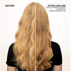 Redken textura cremosa del acondicionador Extreme que facilitan desenredo y nutrición