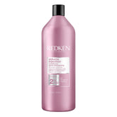 Redken Volume Injection frente del envase mostrando tamaño grande y beneficio volumen