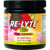 REDMOND envase frontal de Re-Lyte Kids con sabor pink lemonade y diseño infantil