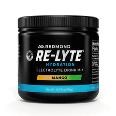 REDMOND Re-Lyte polvo textura en cucharón, muestra disolución rápida