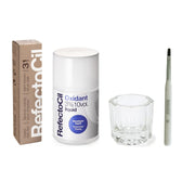 RefectoCil tinte crema packaging frontal mostrando tono marrón claro y beneficio de definición