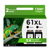 Relcolor 61XL front packaging showing two cartridges and labels for immediate identification and convenience