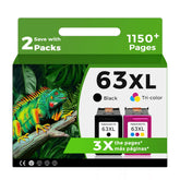 Relcolor 63XL front packaging showing dual high-capacity cartridges and benefits