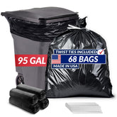 Reli 95 gallon front packaging showing pack count and heavy duty benefit