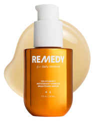 Remedy Science frontal del envase mostrando etiqueta clara y beneficio iluminador