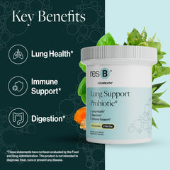 ResBiotic etiqueta con ingredientes y certificaciones visibles para confianza