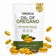 Resilia Oil Of Oregano front packaging showing pouch and branding for easy identification