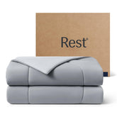 REST Evercool front view on king bed shows cooling design and neat finish