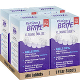 Retainer Brite front packaging showing 384 tablets and one-year supply benefit