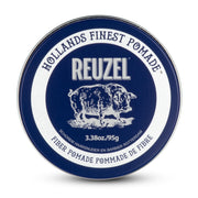 REUZEL pomada fiber pomada frontal del envase mostrando tamaño y diseño