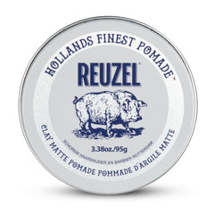 REUZEL frasco frontal mostrando diseño y tamaño práctico