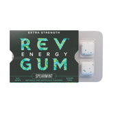 REV chicle presenta paquete frontal spearmint práctico y energizante