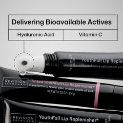 Revision Skincare envase de 0.33 oz junto a una moneda para comparar tamaño y conveniencia