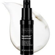 Revision Skincare envase frontal mostrando Nectifirm Advanced y beneficio reafirmante