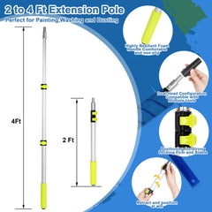 Rhibak extension pole fully extended illustrating reach advantage and ladder-reducing convenience