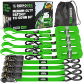 Rhino USA paquete frontal mostrando las cuatro correas y beneficios de durabilidad