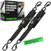 Rhino USA transom straps front pack shows included two straps and hardware durability