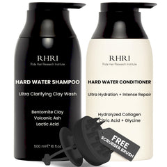 Rida Hair Research Institute set frontal con envases visibles y beneficio detox