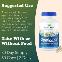 RidgeCrest Herbals bottle with 60 count displayed for serving size clarity and value