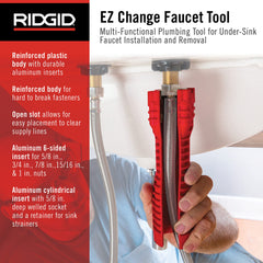 RIDGID primer plano de los insertos de aluminio que aumentan durabilidad
