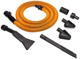 RIDGID VT2534 kit front view showing all seven accessories for versatile cleaning