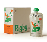 Rigby front packaging pouch showing serving benefit