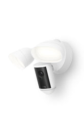 Ring Floodlight Cam Pro front view showing camera and lights for clear monitoring